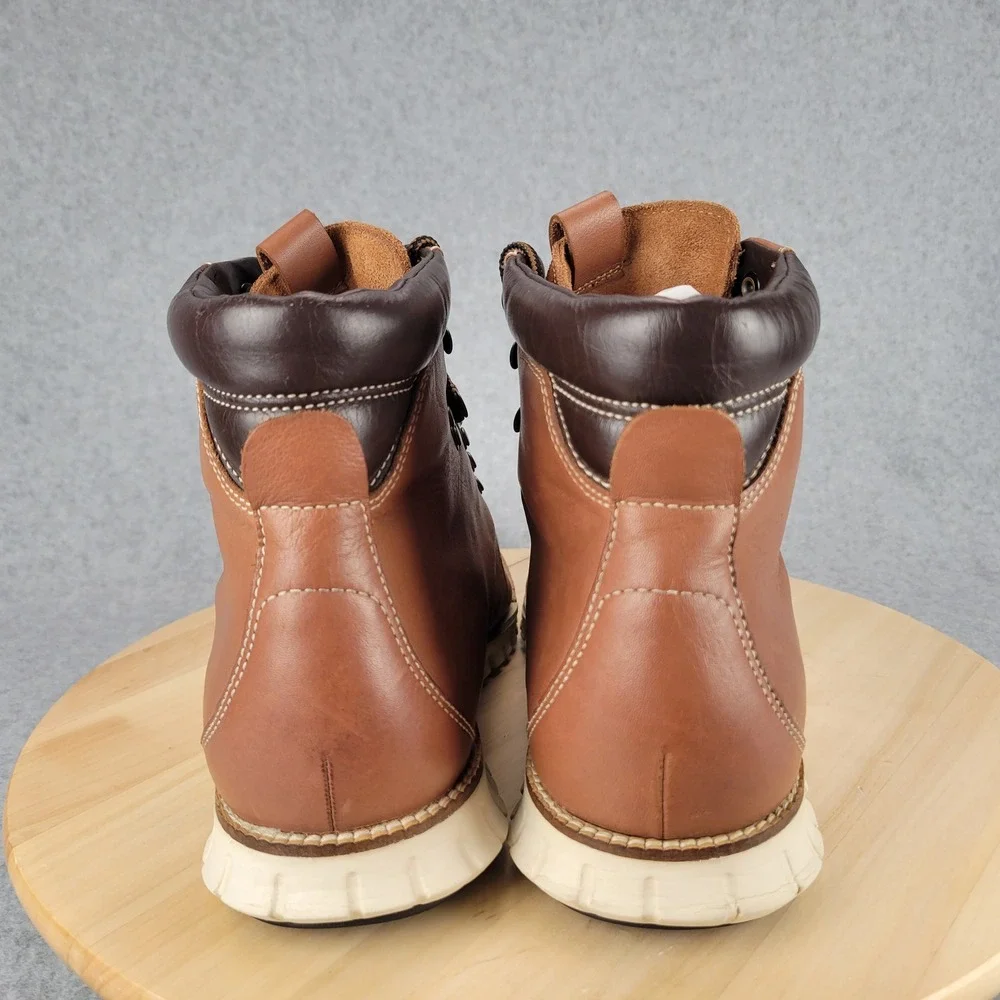 Cole Haan Zerogrand‎ Hiker Boots Mens 11.5 Tan Leather Water Resistant C25555